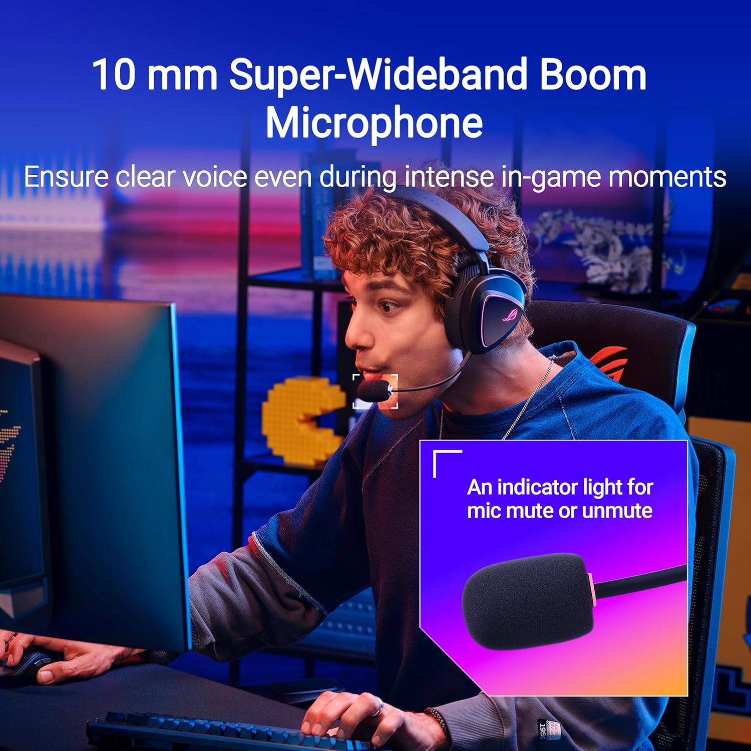 ASUS ROG Delta II Wireless Gaming Headset (50mm Titanium Drivers, ROG SpeedNova, 10mm Super-Wideband Mic, 153-HR Battery, DualFlow Audio, BT, 2.4GHz, 3.5mm, For PC, Switch, PS4, PS5, Xbox) - Black