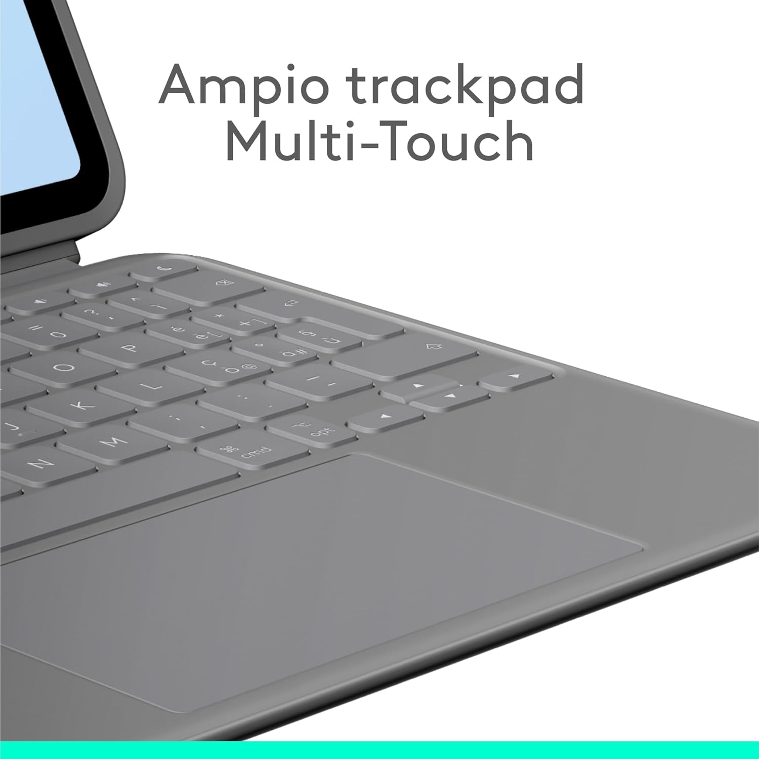 Logitech Combo Touch per iPad Air da 11 pollici (M2), iPad Air (4ª e 5ª generazione - 2020, 2022)(2024) Custodia con tastiera - Tastiera retroilluminata staccabile con supporto, ITA QWERTY - Grigio