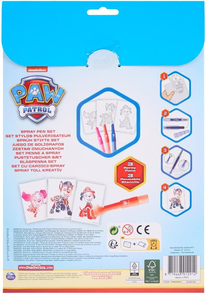 Paw Patrol – Set di matite spray A4 Enveloppe – Matite per bambini – Set da colorare con matite colorate e pagine da colorare (PW23363