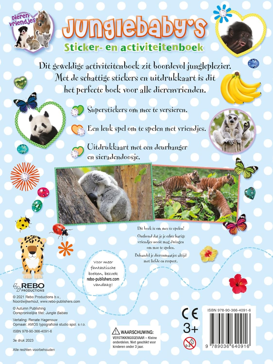 Rebo Publishers - Dierenvriendjes - Junglebaby\`s Sticker- en Activiteitenboek