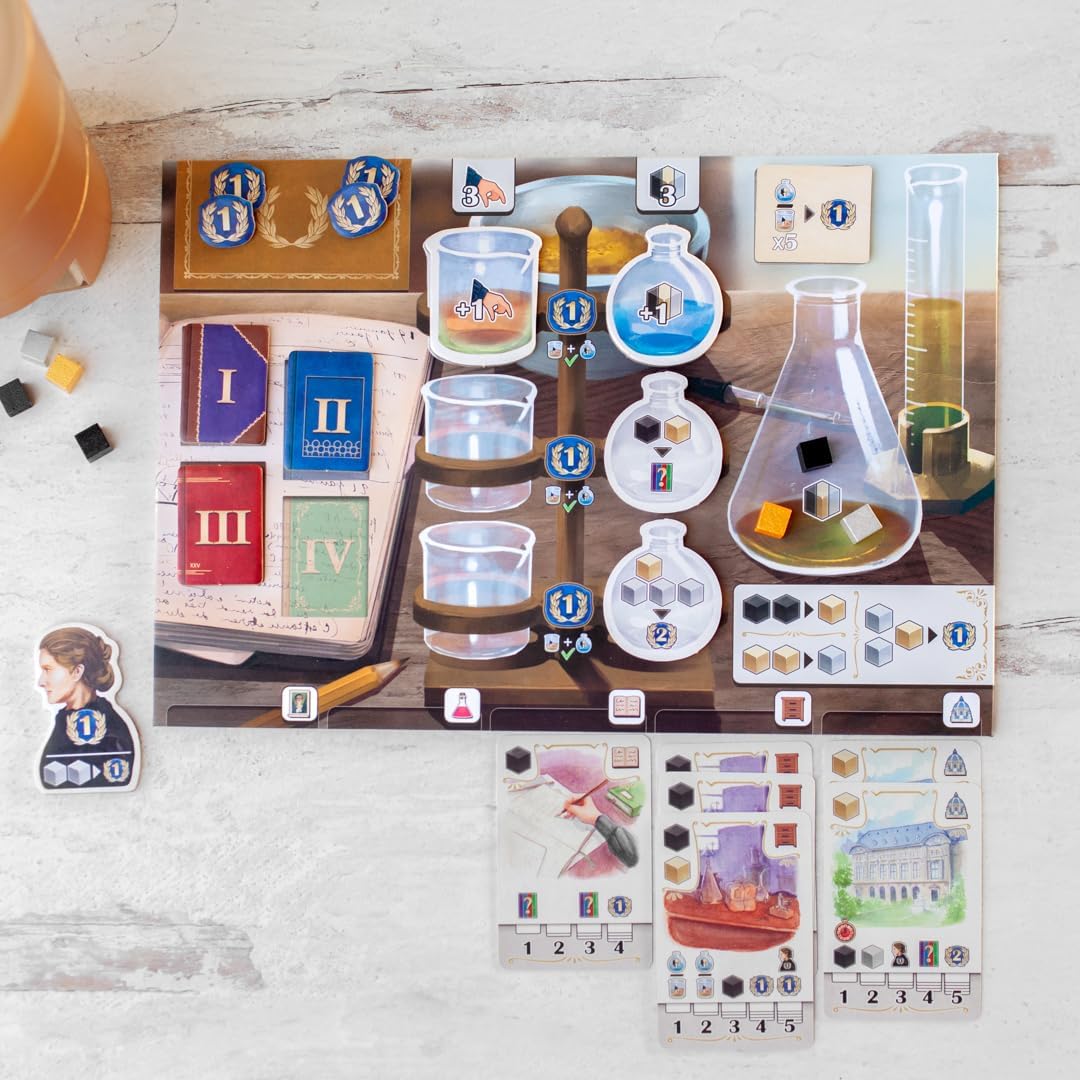 in The Footsteps of Marie Curie | Women in Science Game| Family Fun for Game Night | Ages 10+ | 2 to 4 Players | 30 Minutes