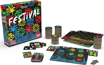 Festival | Fun Family Game for Kids and Adults | Ages 8+ | 2 to 4 Players | 20 Minutes