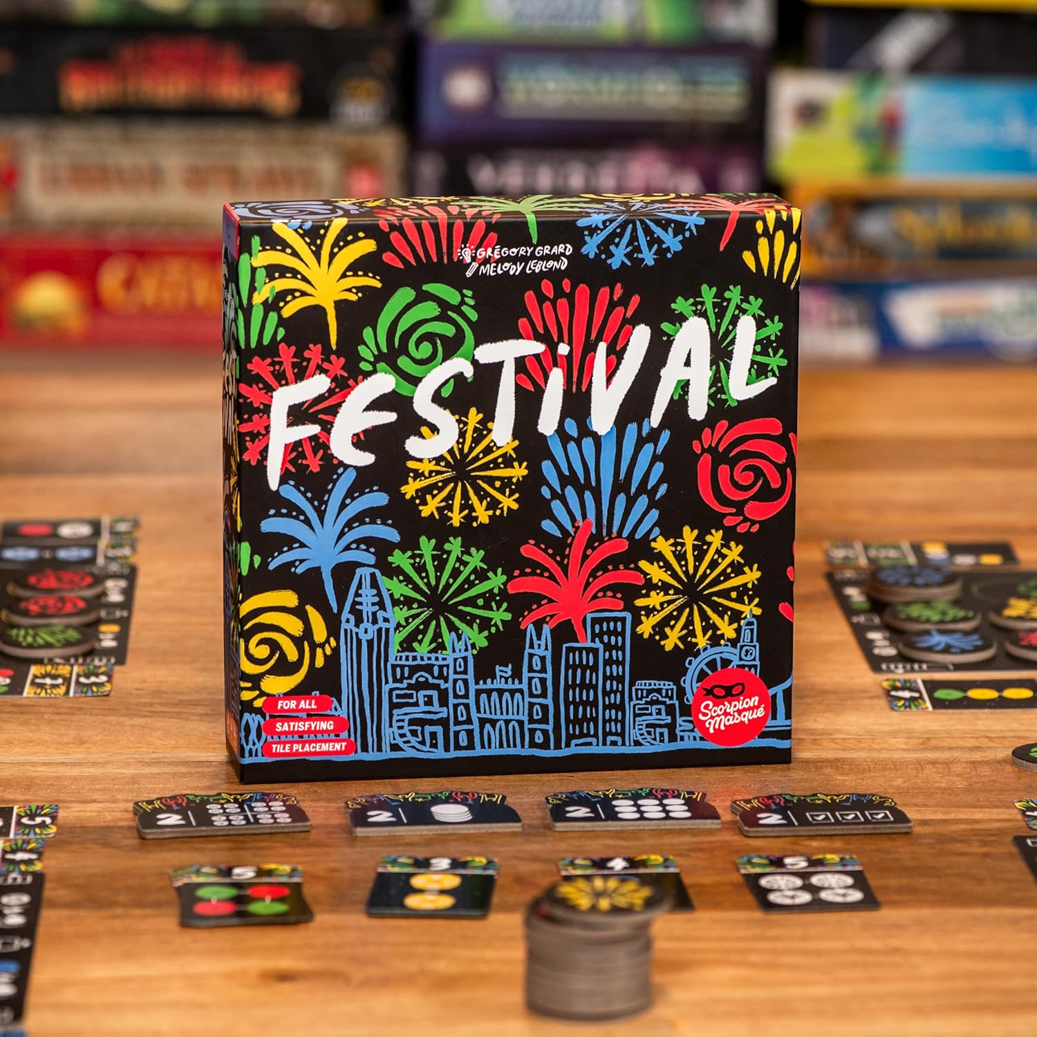 Festival | Fun Family Game for Kids and Adults | Ages 8+ | 2 to 4 Players | 20 Minutes