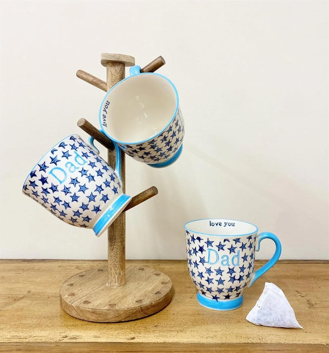 Sass & Belle Bohemian Stars Dad Mug Blue