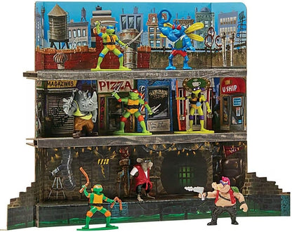 PlayMates Teenage Mutant Ninja Turtles: Mutant Mayhem Mini Figuur Battle Pack, Groen