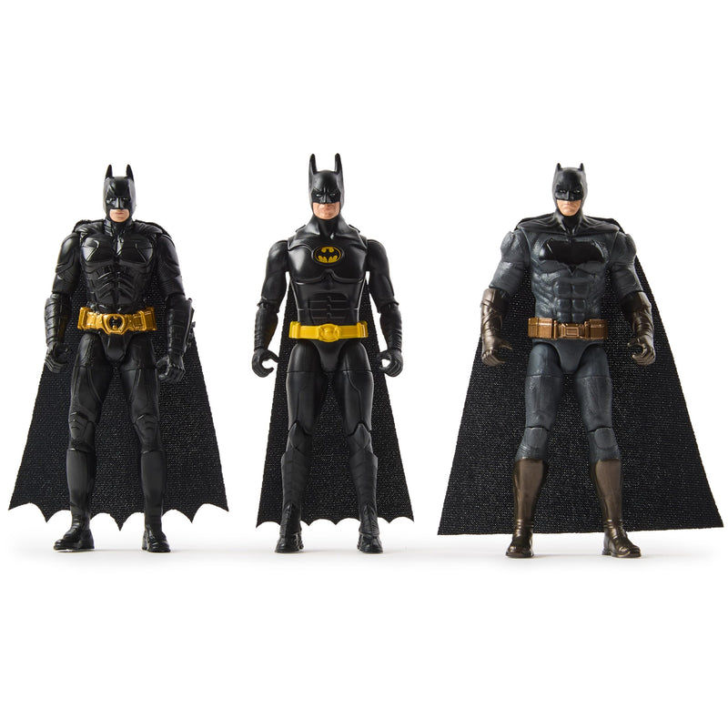 DC Batman 85th Anniversary - 3 Batman-actiefiguren van 10 cm - Batman Returns, The Dark Knight en Batman vs Superman - Limited Edition