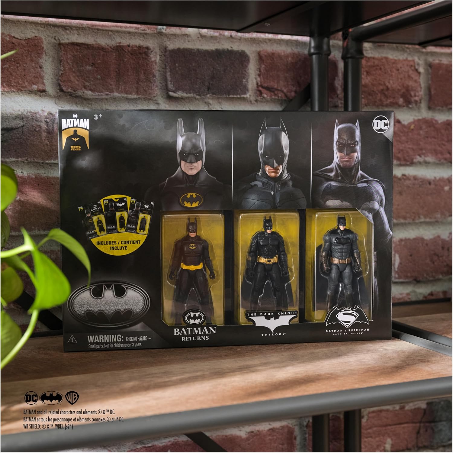 DC Batman 85th Anniversary - 3 Batman-actiefiguren van 10 cm - Batman Returns, The Dark Knight en Batman vs Superman - Limited Edition