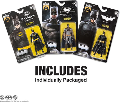 DC Batman 85th Anniversary - 3 Batman-actiefiguren van 10 cm - Batman Returns, The Dark Knight en Batman vs Superman - Limited Edition
