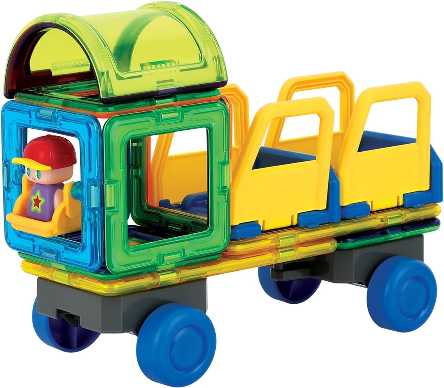 Magformers City Go magnetic construction set. Make Cars, Lorries, Trains and Trams.