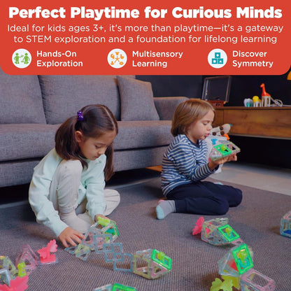 Magformers Magnetic Building Blocks for Kids and Adults, Educational Toy with Glowing Effects, Stand-Alone Bricks