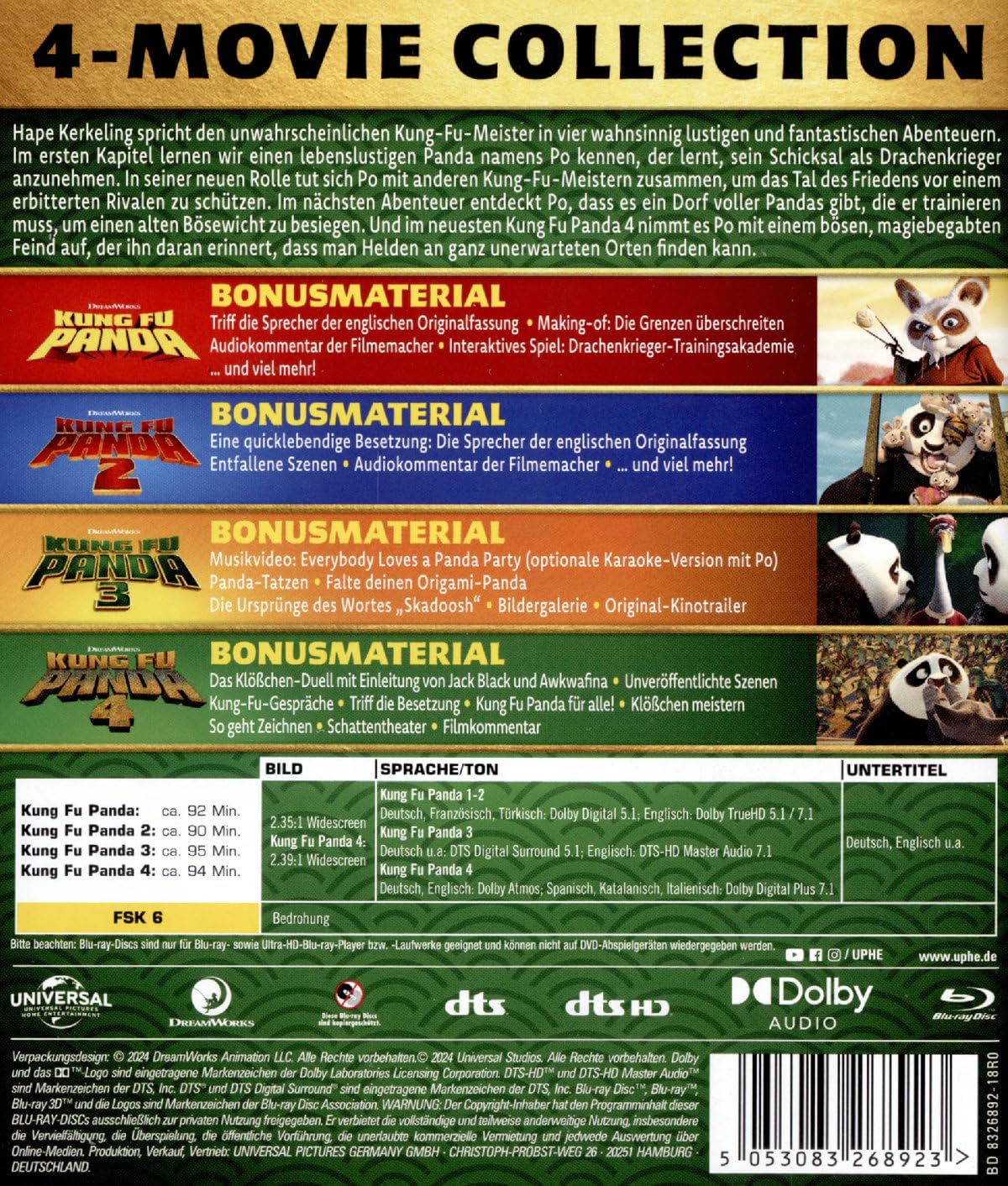 KUNG FU PANDA - 1-4 COLLECTION