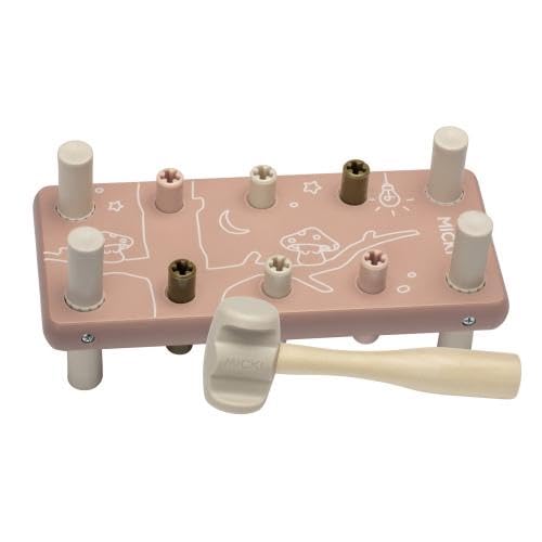 Wooden Bolt Board, Pink - Micki