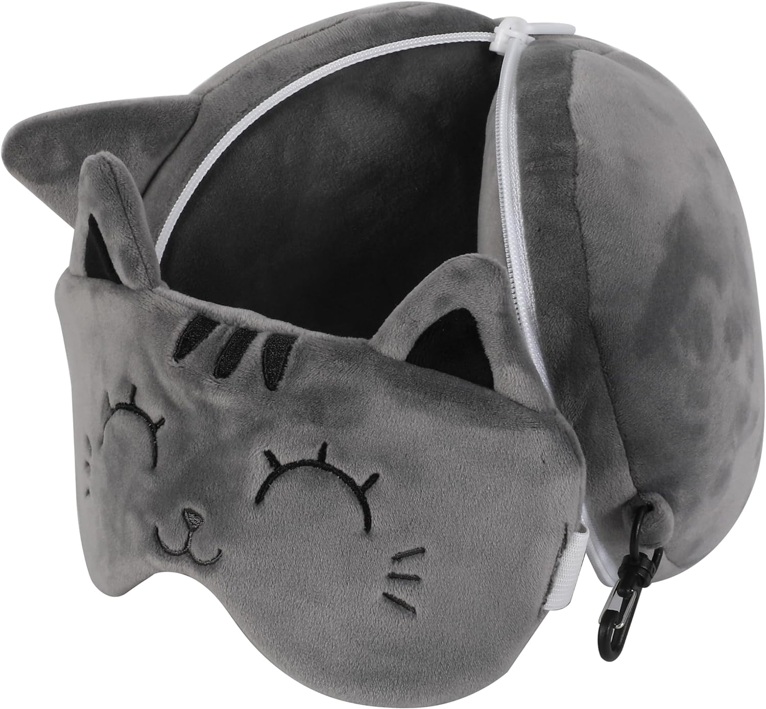 Itotal - Pillow With Sleep Mask - Grey Cat (Xl2529)