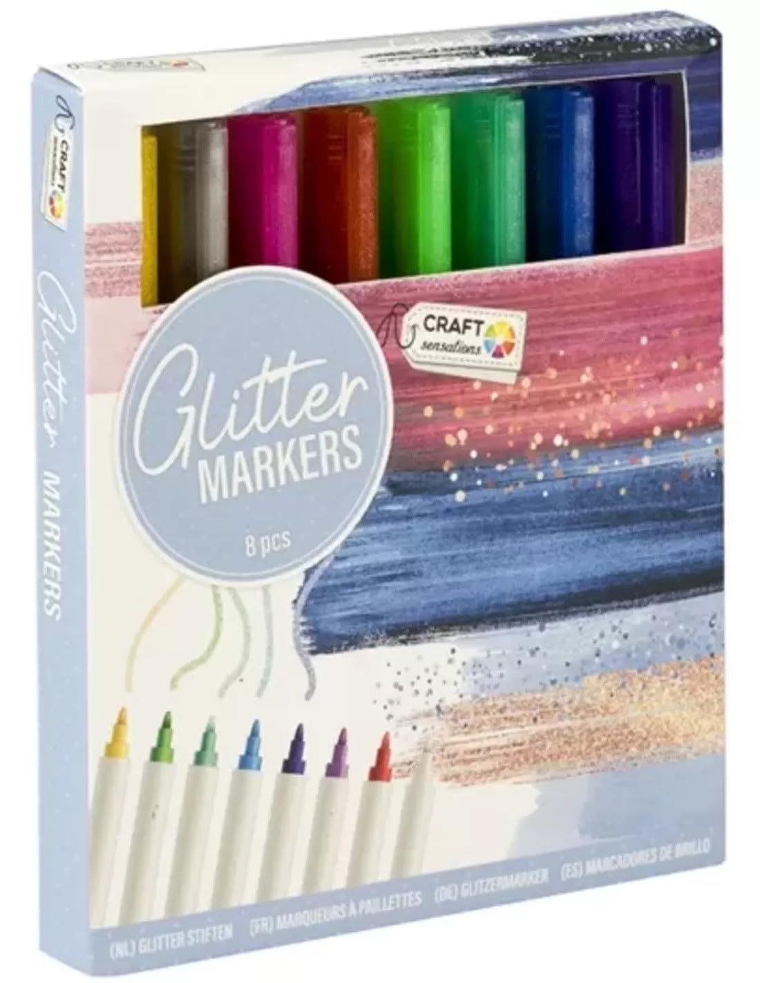 CR5016/GE Craft Sensation Glitter Markers (8 Pieces