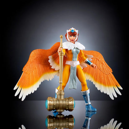 Masters of the Universe Origins Turtles of Grayskull Sorceress April O’Neil Action Figure Toy, 16 Articulations, Wings & Armor, TMNT MOTU Crossover, HTH19