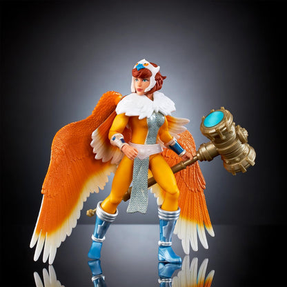 Masters of the Universe Origins Turtles of Grayskull Sorceress April O’Neil Action Figure Toy, 16 Articulations, Wings & Armor, TMNT MOTU Crossover, HTH19