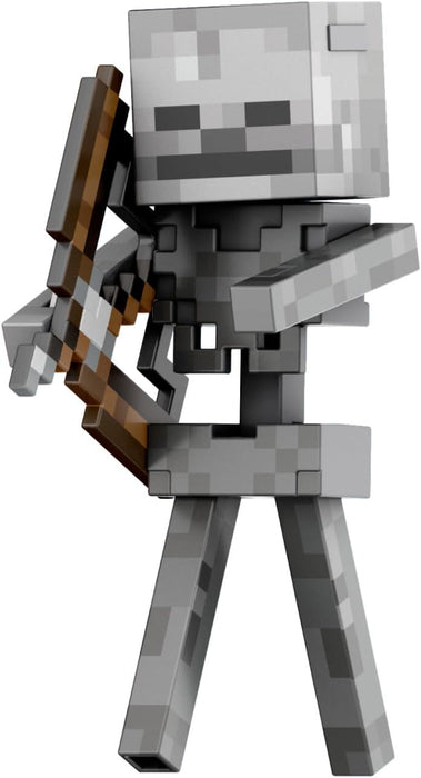 Mattel Minecraft Diamond Level Skeleton Action Figure with 6 Accessories, 5.5-in Collector Scale & Pixelated Design, HTM06 Toy, Multicolour