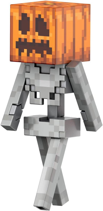 Mattel Minecraft Diamond Level Skeleton Action Figure with 6 Accessories, 5.5-in Collector Scale & Pixelated Design, HTM06 Toy, Multicolour