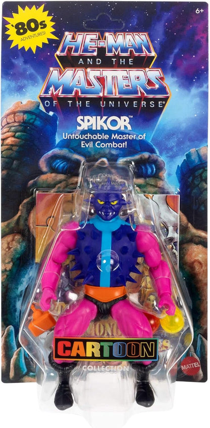 Masters of the Universe Origins-Spielzeug, Spikor-Actionfigur aus der Cartoon-Kollektion, ca. 14 cm großer Motu-Schurke, 16 Bewegungspunkte, Krallenhand und Spielteile, HYD40