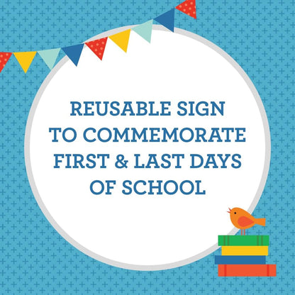 Petit Collage PTC684 First & Last Day of School Sticker Sign, Multicoloured, A4