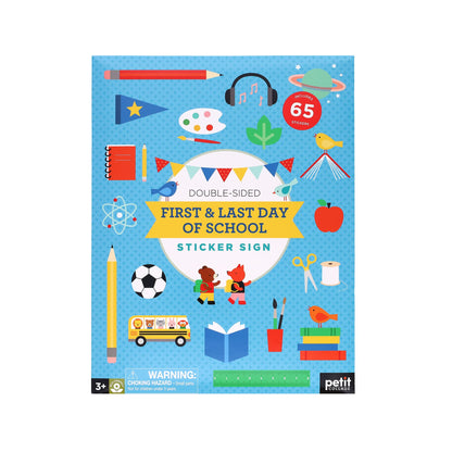 Petit Collage PTC684 First & Last Day of School Sticker Sign, Multicoloured, A4