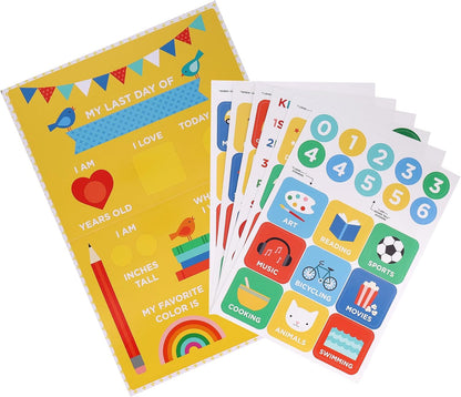 Petit Collage PTC684 First & Last Day of School Sticker Sign, Multicoloured, A4
