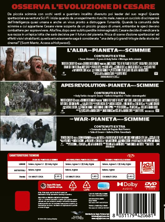 Il Pianeta Delle Scimmie - Trilogia (Box 3 Dv)