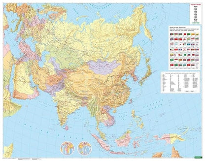 Asia physical-political, Large-format, 1:9m,