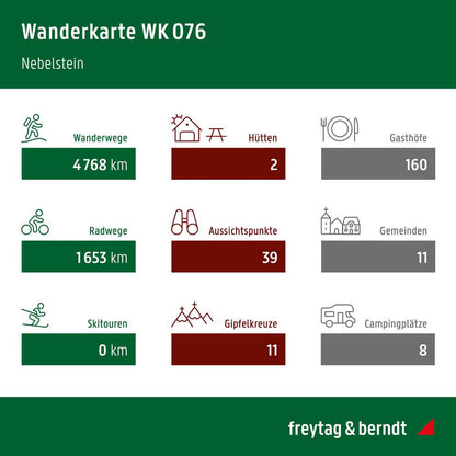Nebelstein, Walking-, Bike- and Leisure map 1:50.000, freyta