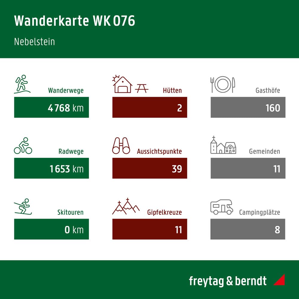 Nebelstein, Walking-, Bike- and Leisure map 1:50.000, freyta