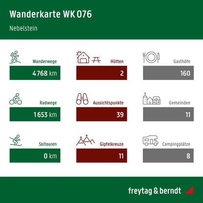 Nebelstein, Walking-, Bike- and Leisure map 1:50.000, freyta