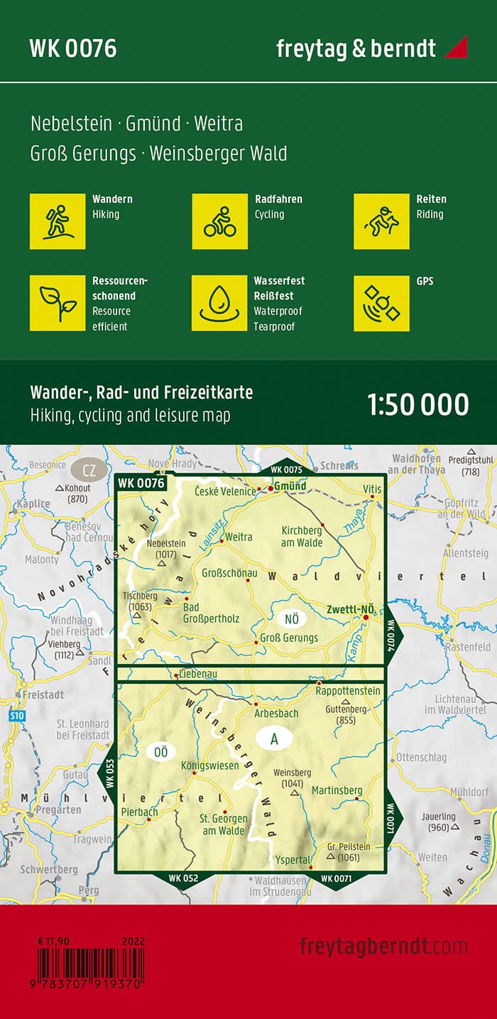 Nebelstein, Walking-, Bike- and Leisure map 1:50.000, freyta