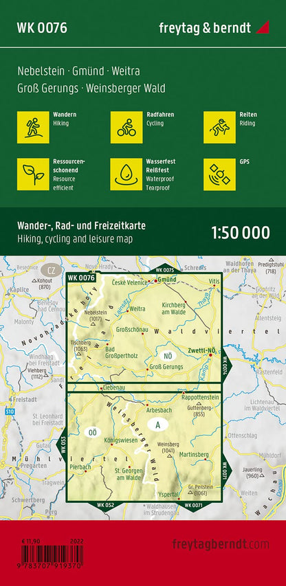 Nebelstein, Walking-, Bike- and Leisure map 1:50.000, freyta