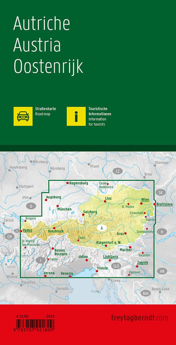 Austria Road Map 1:500,000