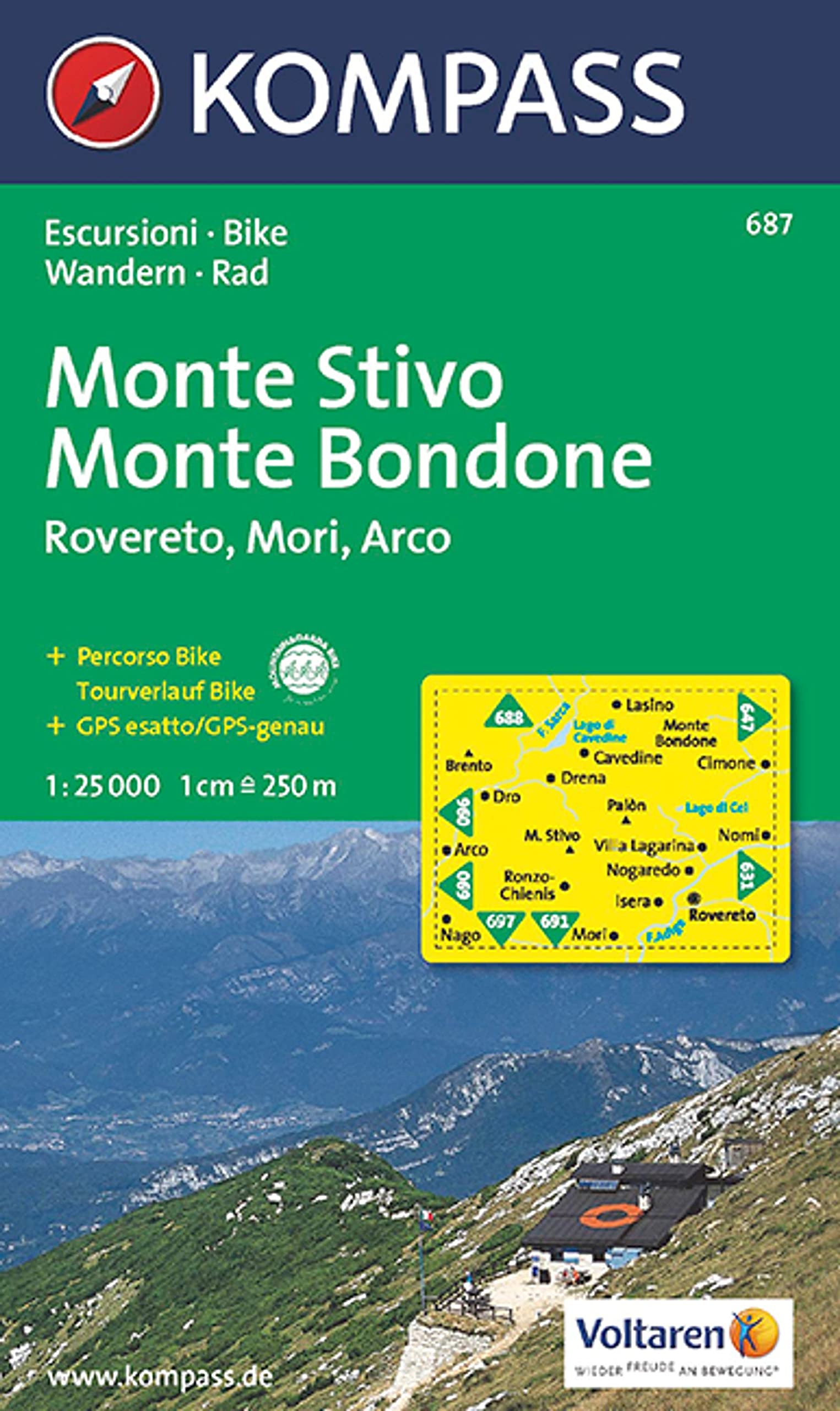 687: Monte Sivo - Monte Bondone 1:25, 000