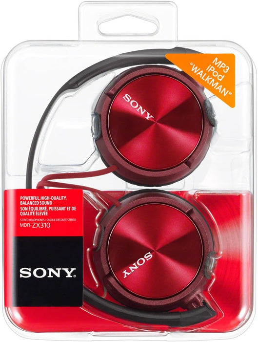Sony MDR-ZX310AP Foldable Headphones with Smartphone Mic and Control - Metallic