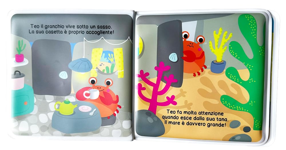 Mart?­Nez Sigrid - Il Bagnetto Di Teo Il Granchio. Impermealibri. Ediz. A Colori. Con Pupazzetto