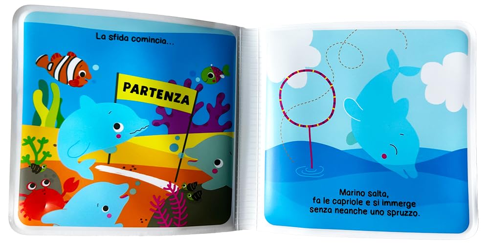 Il bagnetto di Marino il delfino. Impermealibri. Ediz. a colori. Con pupazzetto