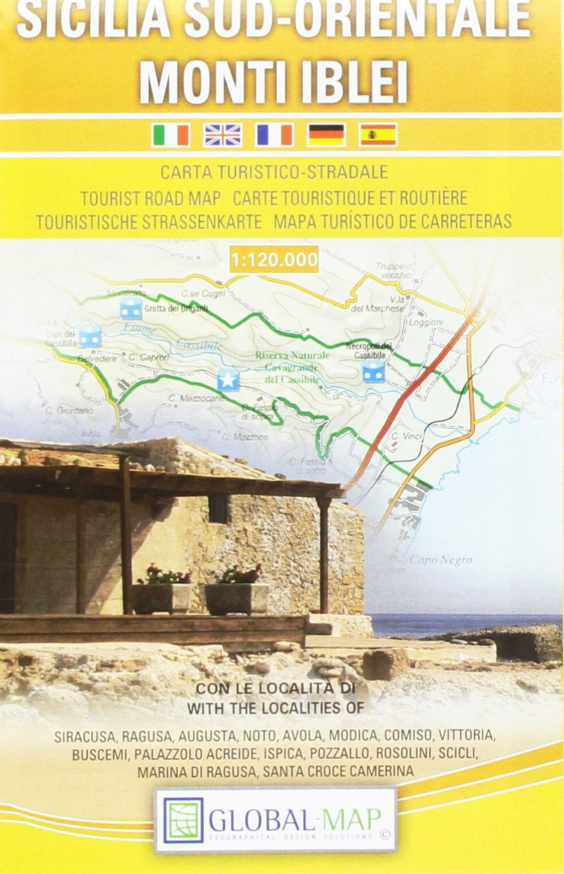 Sicilia sud orientale. Carta turistico-stradale 1:120.000 (cm 97x67