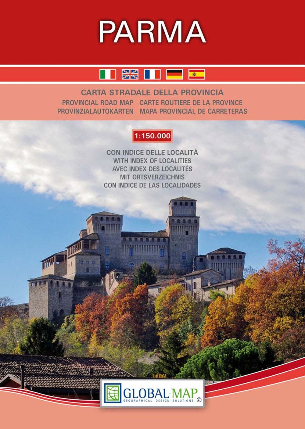 Parma. Carta stradale della provincia 1:150.000 (cm 62,5x64,7