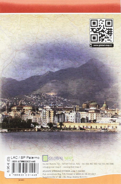 Palermo. Pianta del centro città 1:8.500 (cm 66x48