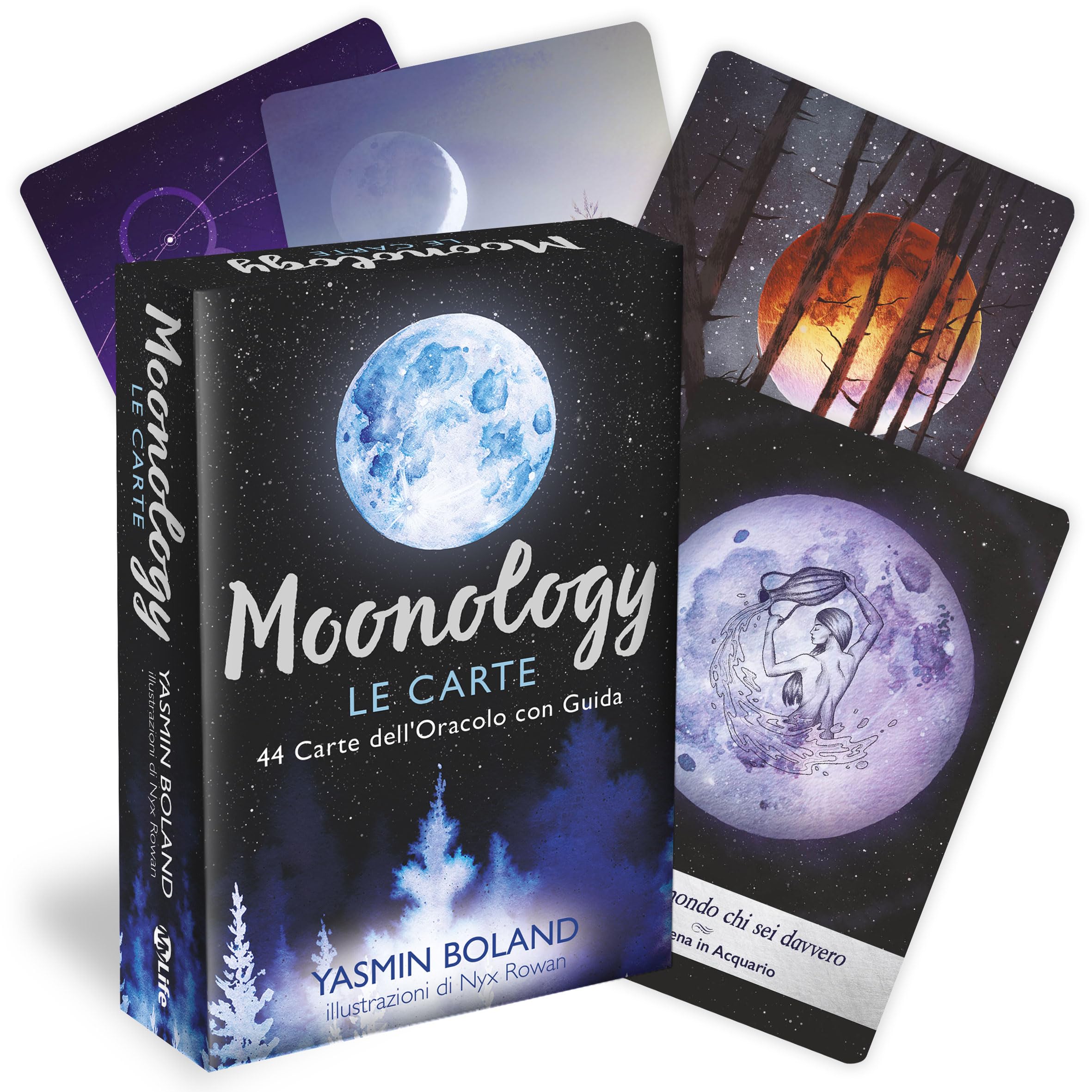 Le Carte dell'Oracolo Moonology. 44 carte oracolari con guida illustrata. Scopri la magia della luna e il potere delle fasi lunari.