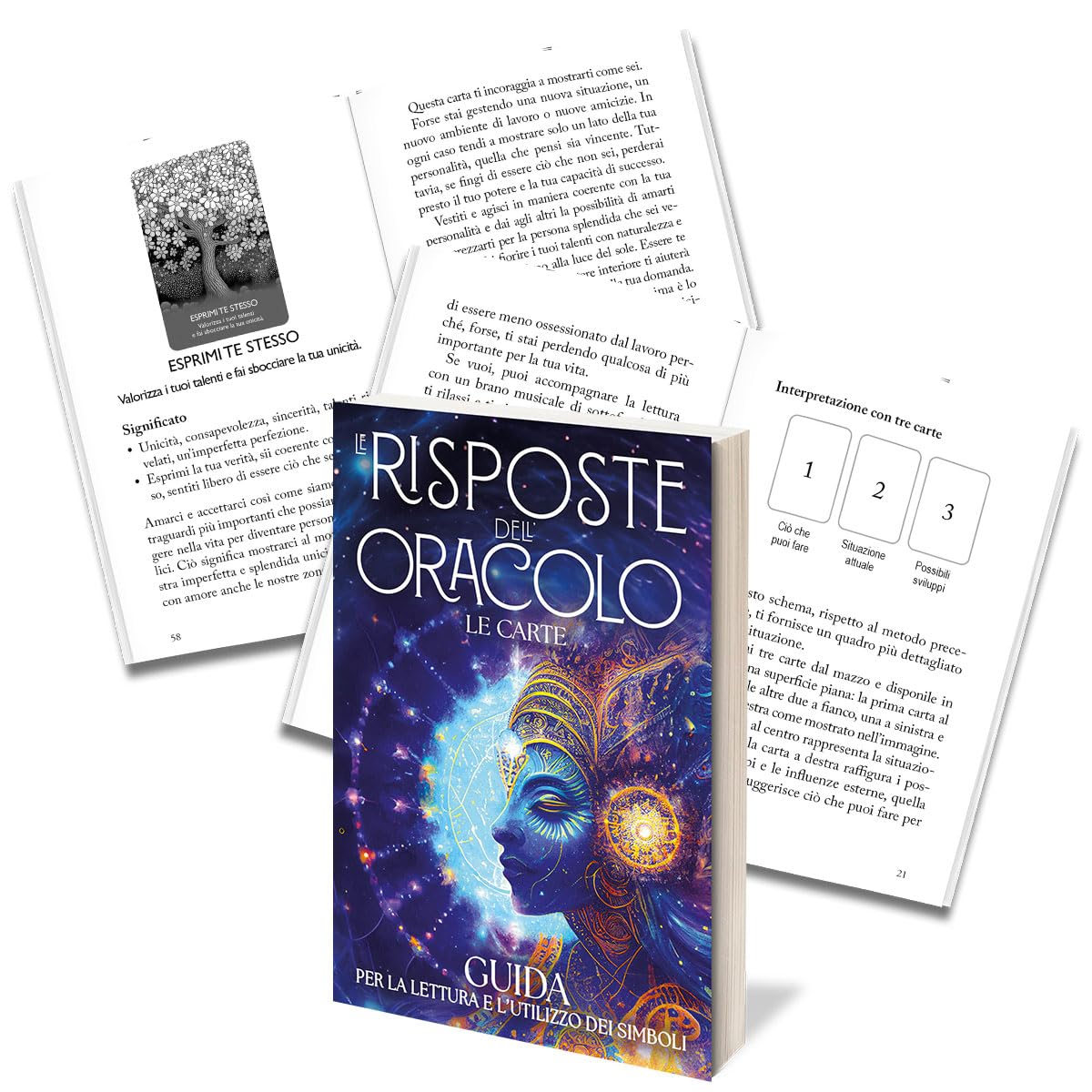 Le Risposte dell'Oracolo. 44 carte con guida illustrata. Fai una domanda leggi ogni giorno una frase. Idea Regalo apprezzato, utile, ottimale per amici, per numerologia e crescita personale