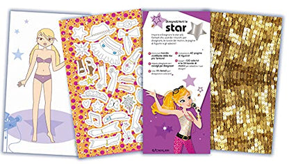Disegna e vesti le star. Fashion girl. Con adesivi. Ediz. a colori