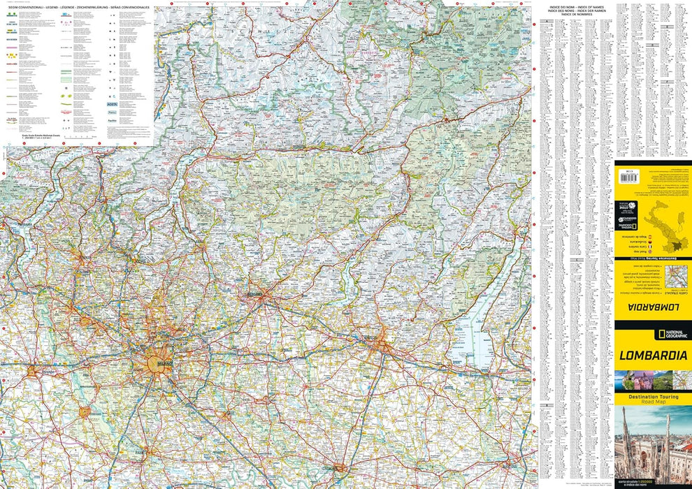 Lombardia. Road Map. Destination Touring 1:250.000