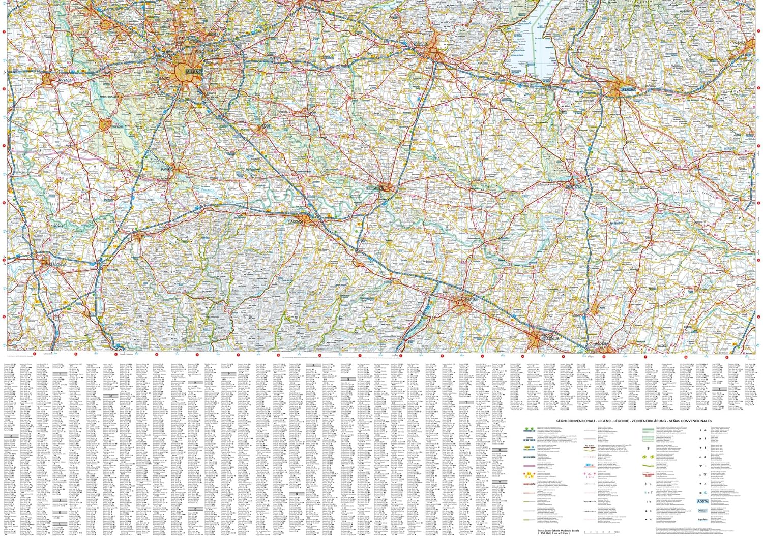 Lombardia. Road Map. Destination Touring 1:250.000