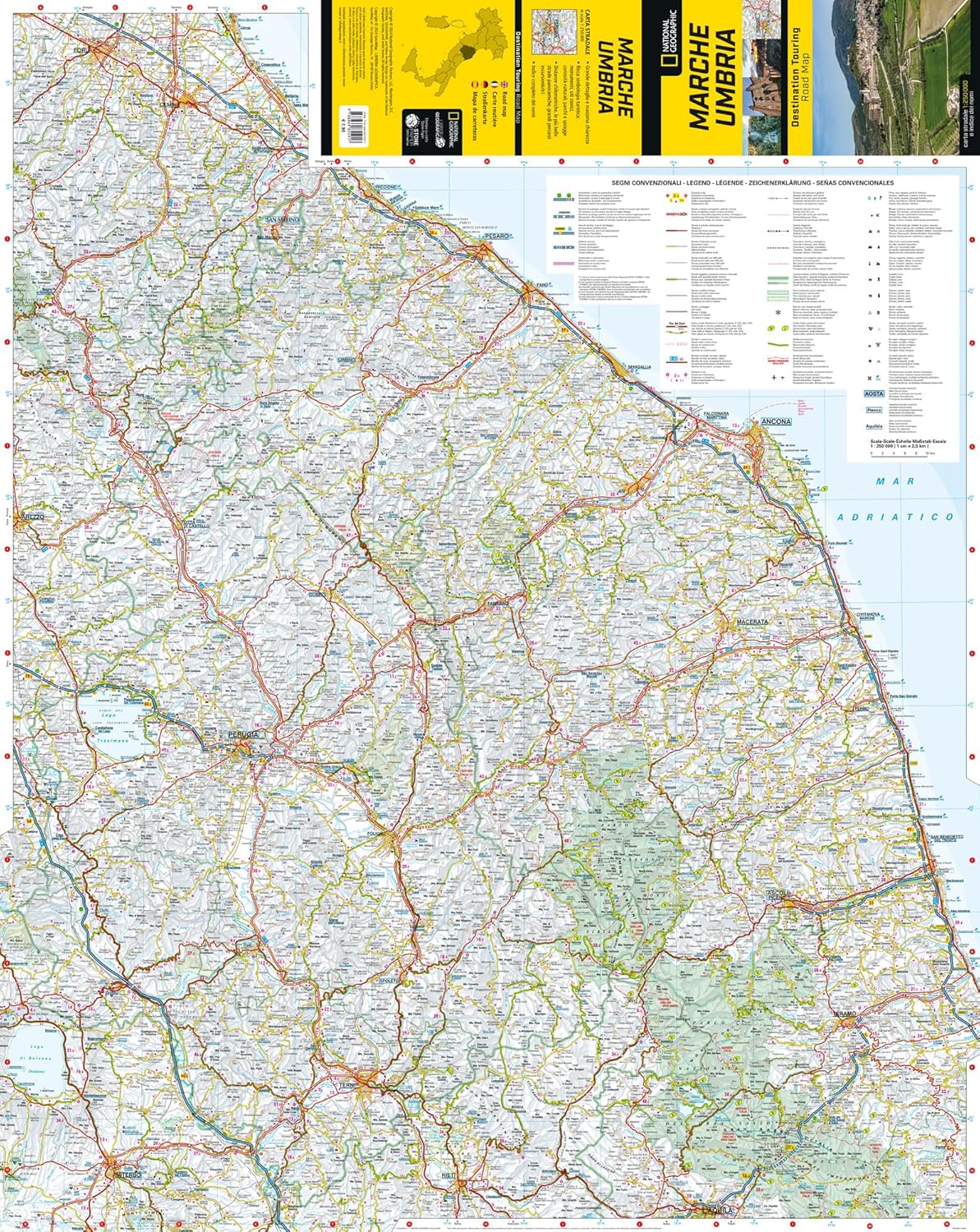 Marche E Umbria. Road Map. Destination Touring 1:250.000