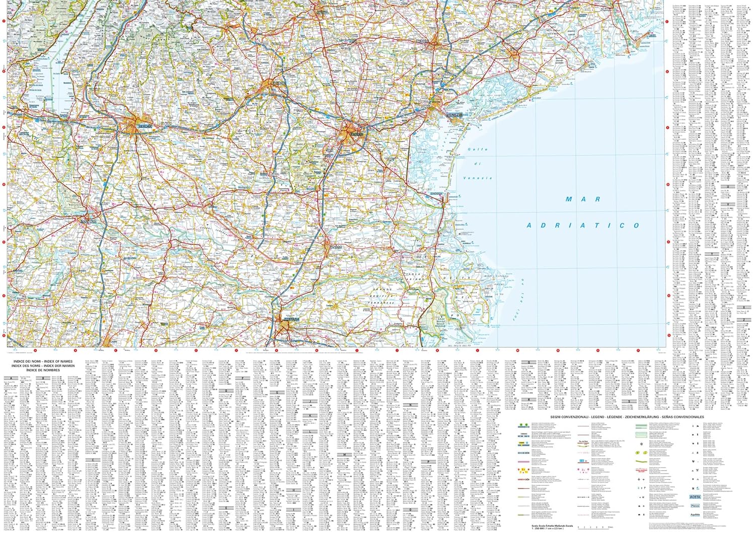 Veneto. Road Map. Destination Touring 1:250.000