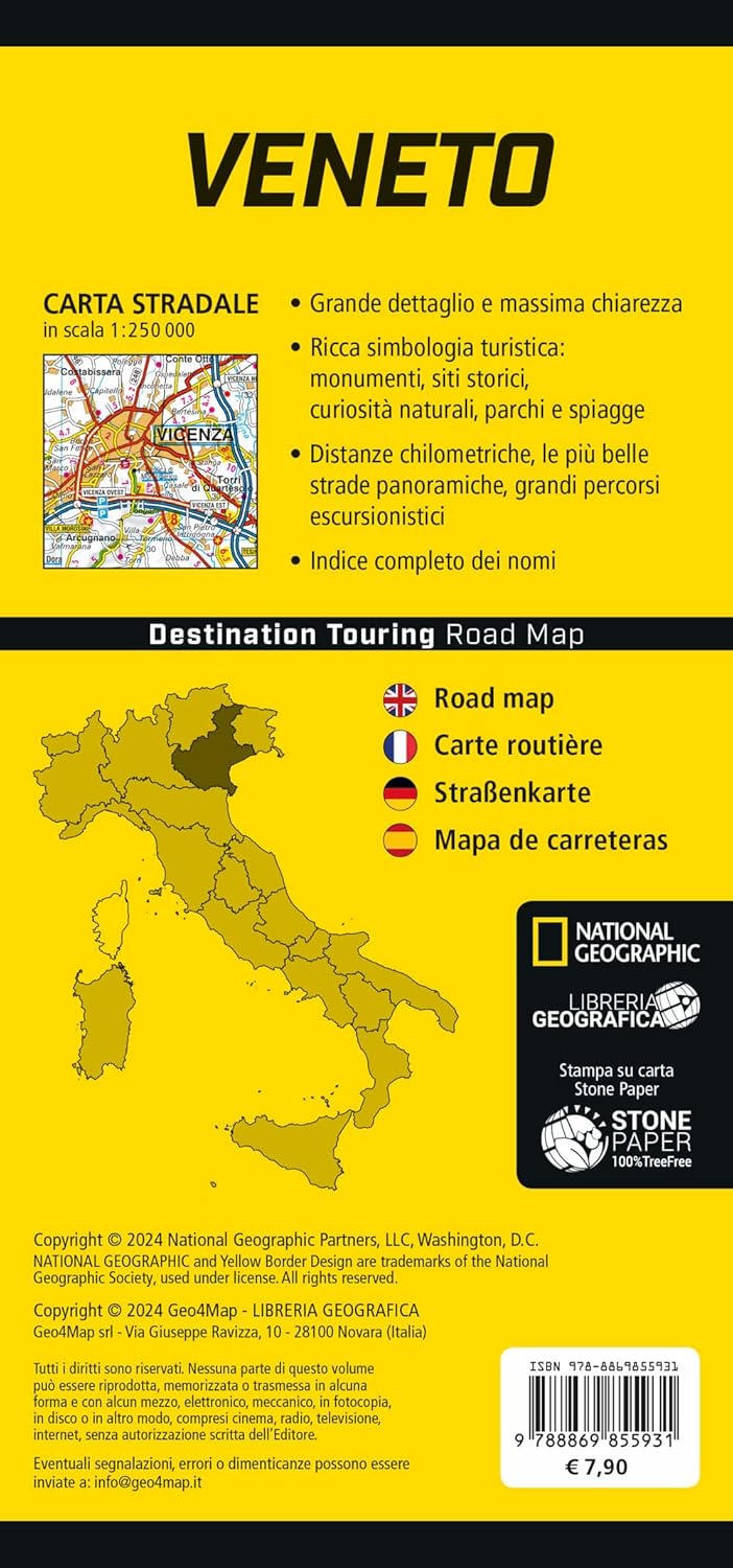 Veneto. Road Map. Destination Touring 1:250.000