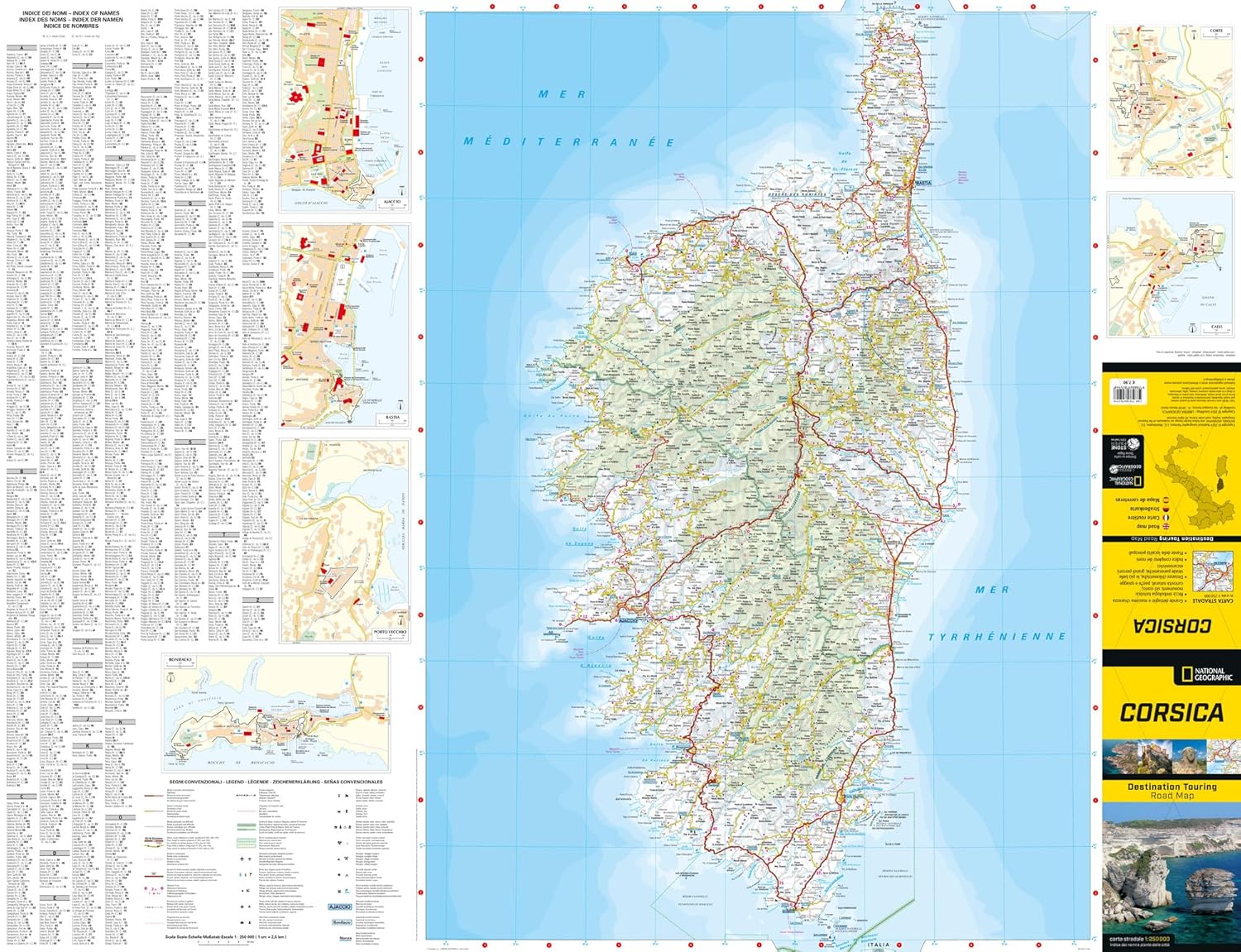 Corsica. Road Map. Destination Touring 1:250.000